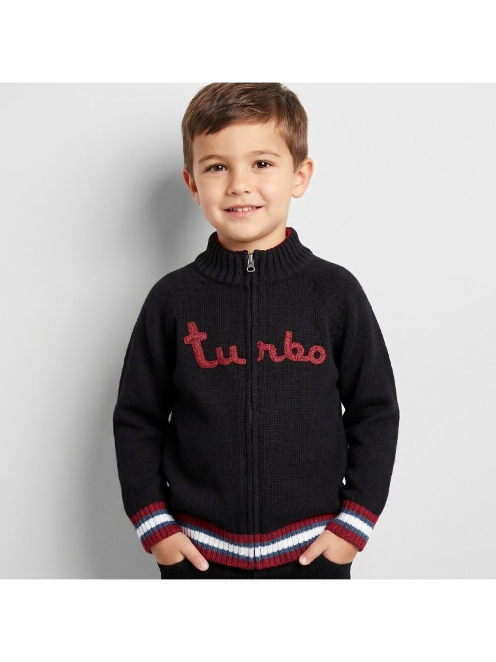 Gymboree Boy's Built For Speed Turbo Cardigan Zip-up Sweater in size Small 5-6